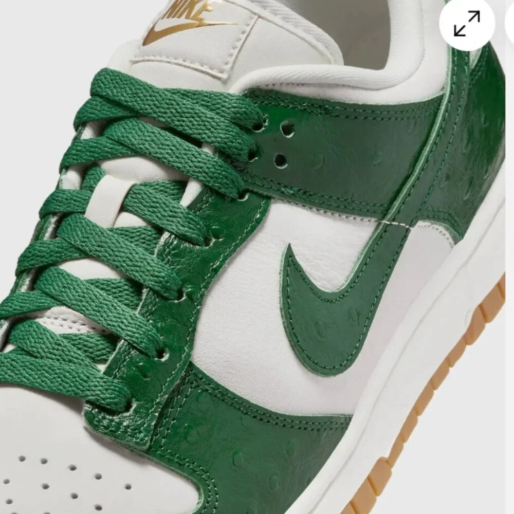 Nike Dunk Low LX Gorge Green Ostrich Premium Sneakers Women's 6.5 - Picture 3 of 8